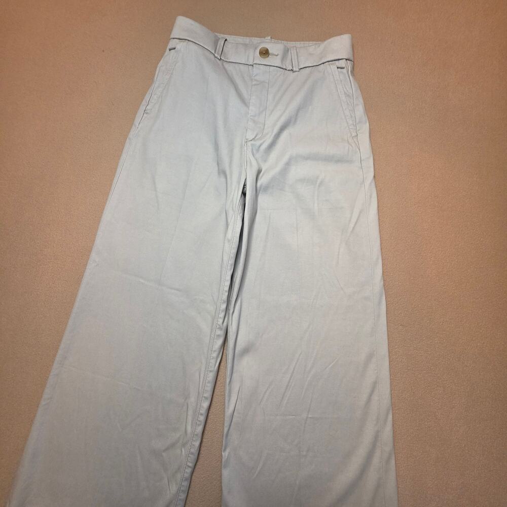 SPANX Supersmooth Stretch Twill Wide-Leg Pants Bone Beige Sz Medium